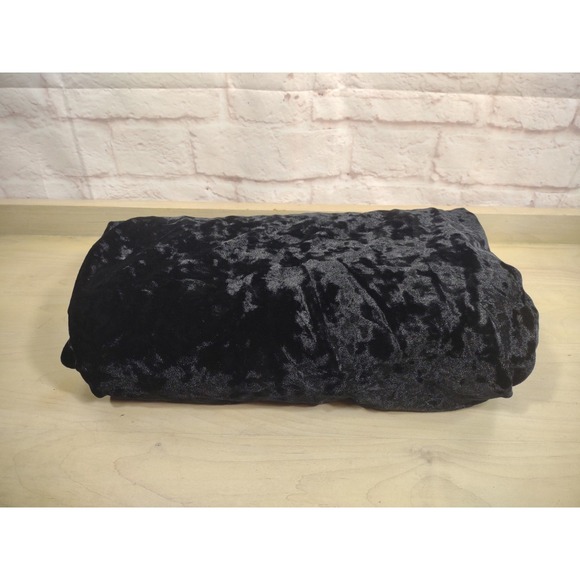 3 Yards Crushed Velvet Fabric Black 60" Wide Stretch Costume Halloween Witch - Picture 3 of 7